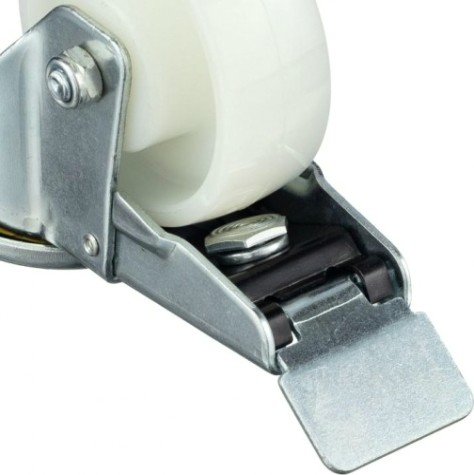 Колесо промышленное СТЕЛЛА-ТЕХНИК N45080PNYDB 80мм, полиамид поворотное с отверстием 12мм и торм