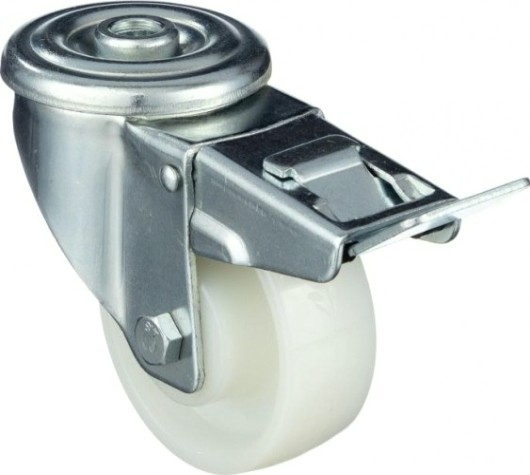 Колесо промышленное СТЕЛЛА-ТЕХНИК N45100PNYDB 100мм, полиамид поворотное с отверстием 12мм и тор Колесо промышленное СТЕЛЛА-ТЕХНИК N45100PNYDB 100мм, полиамид поворотное с отверстием 12мм и тор