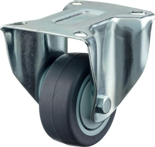 Колесо промышленное СТЕЛЛА-ТЕХНИК N48075TPRF неповоротное, 75мм, 70кг, термопласт. серая резина Колесо промышленное СТЕЛЛА-ТЕХНИК N48075TPRF неповоротное, 75мм, 70кг, термопласт. серая резина