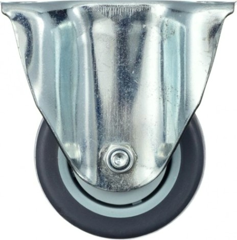 Колесо промышленное СТЕЛЛА-ТЕХНИК N48075TPRF неповоротное, 75мм, 70кг, термопласт. серая резина