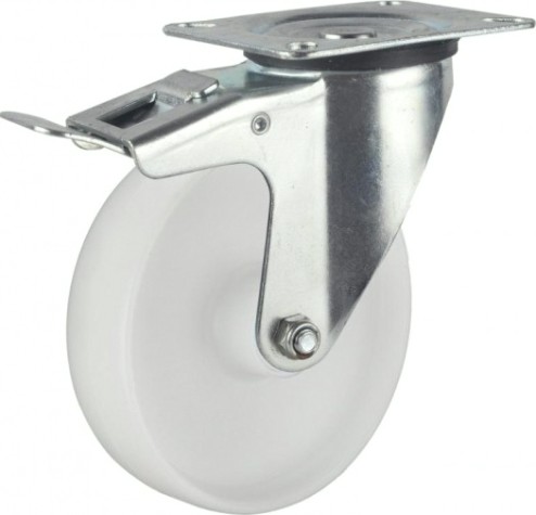 Колесо промышленное СТЕЛЛА-ТЕХНИК N48080PNYB поворотное с тормозом, 80мм, полиамид, 200кг Колесо промышленное СТЕЛЛА-ТЕХНИК N48080PNYB поворотное с тормозом, 80мм, полиамид, 200кг