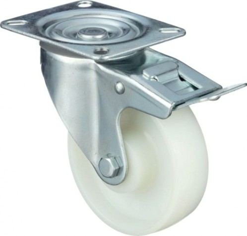 Колесо промышленное СТЕЛЛА-ТЕХНИК N48100PNYB поворотное с тормозом, 100мм, полиамид, 250кг Колесо промышленное СТЕЛЛА-ТЕХНИК N48100PNYB поворотное с тормозом, 100мм, полиамид, 250кг