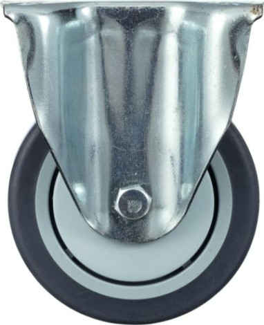 Колесо промышленное СТЕЛЛА-ТЕХНИК N48100TPRF неповоротное, 100мм, 100кг, термопласт. серая рези