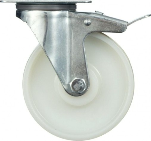 Колесо промышленное СТЕЛЛА-ТЕХНИК N48125PNYB 125мм, полиамид поворотное с тормозом, 250кг