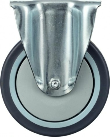 Колесо промышленное СТЕЛЛА-ТЕХНИК N48125TPRF неповоротное, 125мм, 140кг, термопласт. серая рези