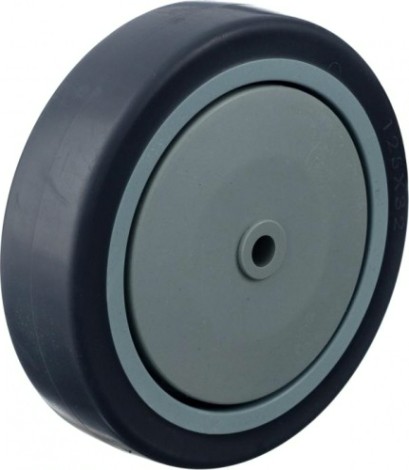 Колесо промышленное СТЕЛЛА-ТЕХНИК N48125TPRSW под ось, 125мм, 140кг, термопласт. серая резина, п