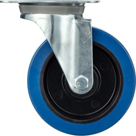 Колесо промышленное СТЕЛЛА-ТЕХНИК N48160RBL поворотное, 160мм, полипропилен/эластичная резина,