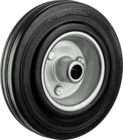 Колесо промышленное ЗУБР d=125 мм, г/п 100 кг (резина, игольчатый подшипник) [30936-125]