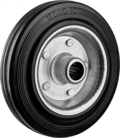 Колесо промышленное ЗУБР d=160 мм, г/п 145 кг (резина, игольчатый подшипник) [30936-160]