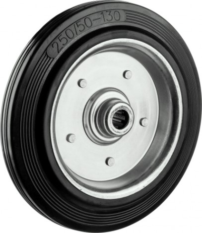 Колесо промышленное ЗУБР d=250 мм, г/п 210 кг (резина, игольчатый подшипник) [30936-250]