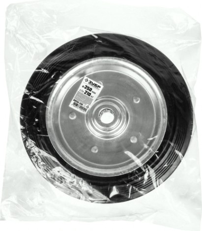 Колесо промышленное ЗУБР d=250 мм, г/п 210 кг (резина, игольчатый подшипник) [30936-250]