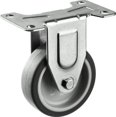 Колесо промышленное ЗУБР d=50 мм, г/п 40 кг неповоротное (термопластич. резина/полипропилен) [30946-50-F]