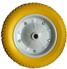 Колесо с симметричной ступицей MFK-TORG PU2400 вспененный полиуретан 350 мм ось 20 мм [PU2400(20)]