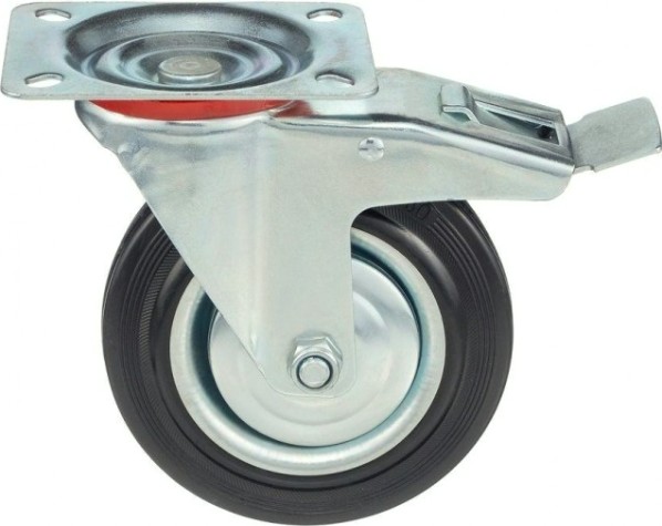 Колесо СТЕЛЛА-ТЕХНИК 4003-160 d=160 мм, г/п=145 кг, поворотное с тормозом [6973720469669]