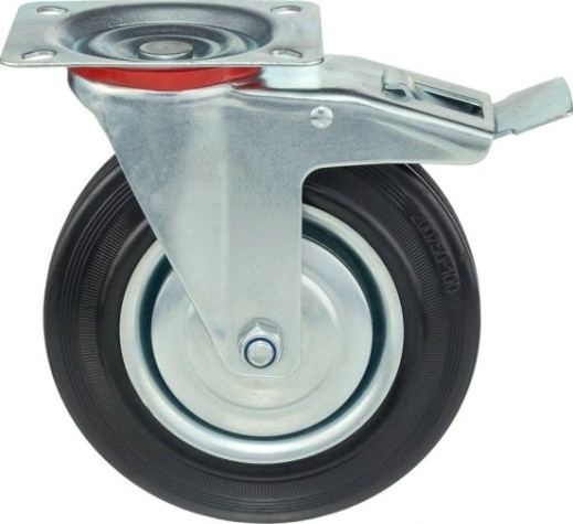 Колесо СТЕЛЛА-ТЕХНИК 4003-200 d=200 мм, г/п=185 кг, поворотное с тормозом [6973720468075]