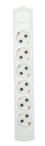 Колодка REXANT 13-4403 PREMIUM 6 гнезд, с/з, белый Колодка REXANT 13-4403 PREMIUM 6 гнезд, с/з, белый
