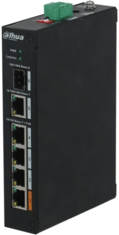 Коммутатор DAHUA DH-PFS3106-4ET-60-V2 4-портовый неуправляемый с PоE