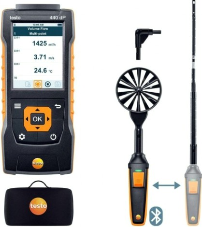 Комплект для вентиляции № 3 с Bluetooth Testo 440 delta P (0563 4409) [05634409]
