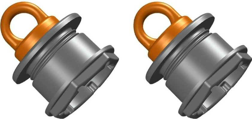 Комплект клапанов сливных SKIPPER армированный полиамид, ПВХ, под транец 17-28 мм, черный (2шт) [SK-3028_2]