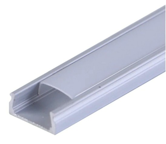 Комплект накладного профиля REXANT 146-400-1 алюминиевого с рассеивателем, 15х6мм, 1м