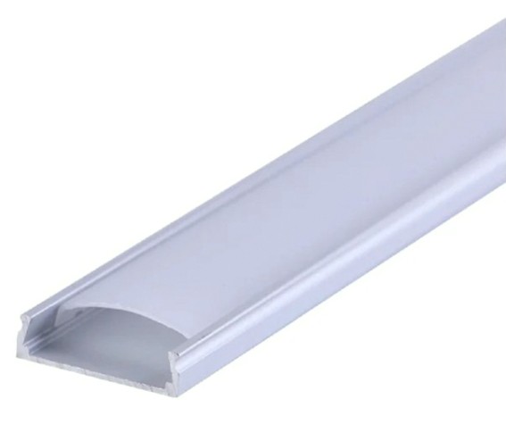 Комплект накладного профиля REXANT 146-403-1 алюминиевого с рассеивателем, 24х6мм, 1м