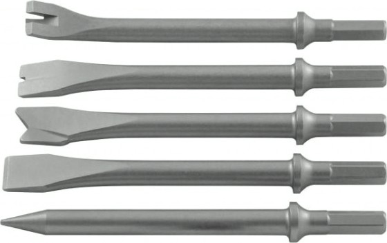 Комплект насадок длинных JONNESWAY JAZ-3945H для пневматического молотка (JAH-6832/6833/H), 5 [047515]