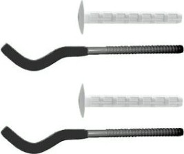 Комплект плоских кронштейнов с дюбелями ROYAL THERMO 7,2х170мм RT06-01 черный [НС-1066204]