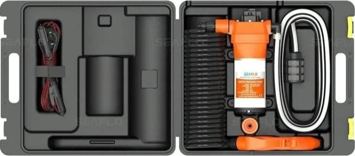 Комплект помывочный SEAFLO 12V 11.6 л/мин, 4.8 BAR в кейсе [SFWP1-045-070-41]