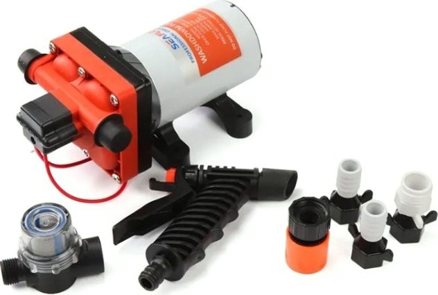 Комплект помывочный SEAFLO 12V 15 л/мин, 3.8 BAR без шланга [SFWP1-040-055-42B]