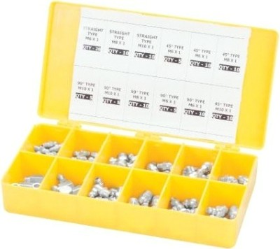 Комплект пресс-масленок в пластиковой коробке GROZ М6 М8 М10 прямой 45 90 градусов 110 штук GR43991 [GR43991]