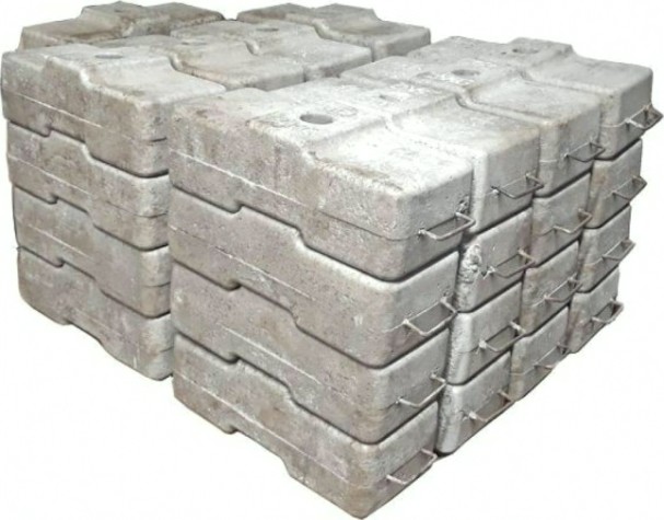 Комплект противовесов для фасадных подъемников TOR 900 кг (36 шт по 25 кг) [1004159]