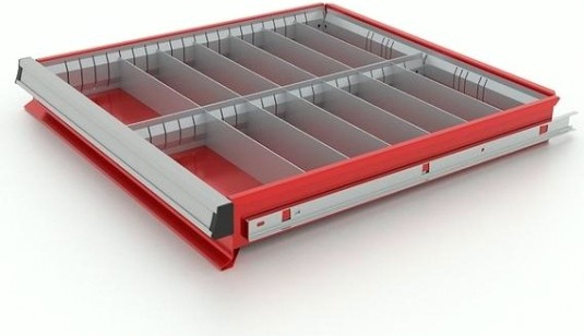 Комплект разделителей ящика тумбы инструментальной FERRUM "PREMIUM" 14 ячеек, (красный) 15.003 [15.003]