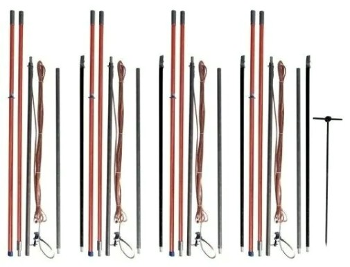 Комплект штанг Антиток КШЗ-10Д для ВЛ без подъема на опору до 10 кВ 50 кв. мм [413697]