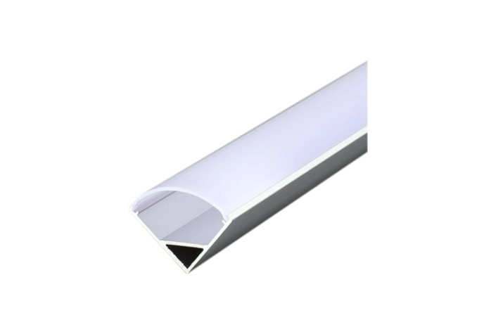 Комплект углового профиля REXANT 146-402-1 алюминиевого с рассеивателем, 16х16мм, 1м