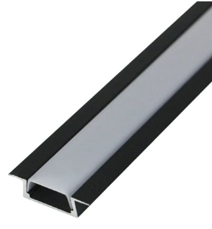 Комплект врезного профиля REXANT 146-405-2 алюминиевого с рассеивателем, 22х6мм, 1м черный