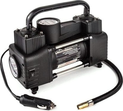 Компрессор автомобильный Autovirazh AV-010999 двухцилиндровый 95 л/мин