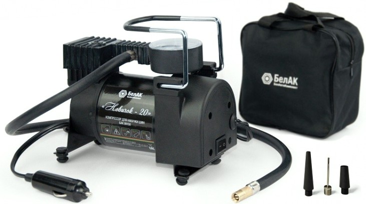 Компрессор автомобильный БелАК Новичок-20 12 В, 160 Вт, 42 л/мин БАК.99150 [БАК.99150]