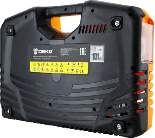 Компрессор автомобильный DEKO 180 с набором из 6 инструментов [009-0100]