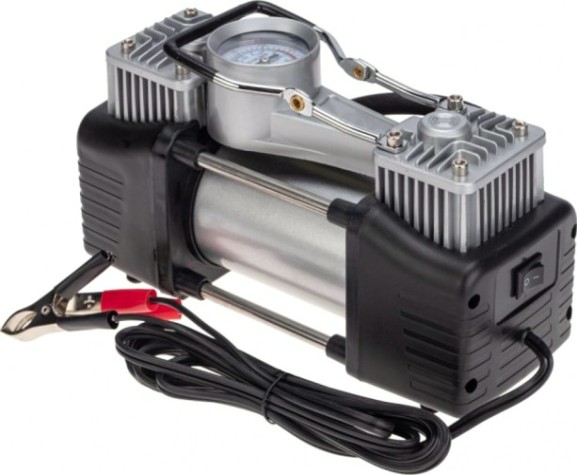 Компрессор автомобильный REXANT 80-0524 усиленный двухпоршневой с набором инструментов Компрессор автомобильный REXANT 80-0524 усиленный двухпоршневой с набором инструментов