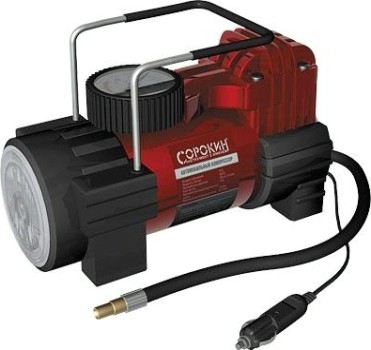 Компрессор автомобильный СОРОКИН 13.61 12 В, 160 Вт, 9,8 бар с фонарем