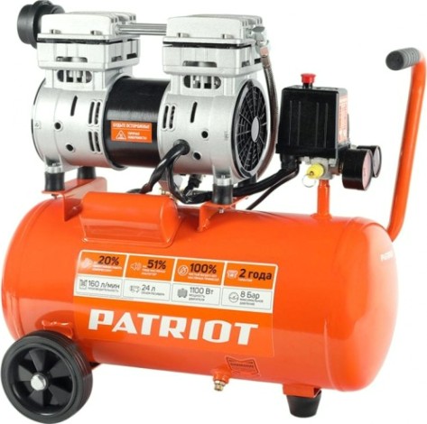 Компрессор поршневой безмасляный PATRIOT WO 24-160 [525306375]