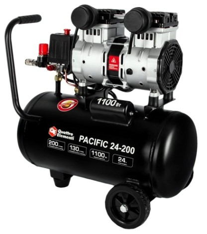 Компрессор поршневой безмасляный QUATTRO ELEMENTI PACIFIC 24-200 [915-335]