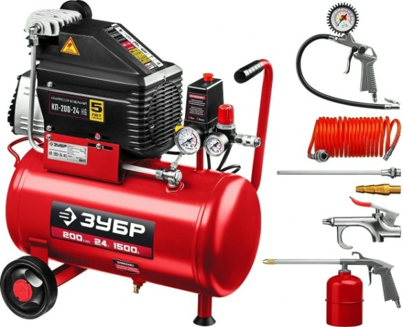 Компрессор поршневой безмасляный ЗУБР КП-200-24 Н6 Компрессор поршневой безмасляный ЗУБР КП-200-24 Н6