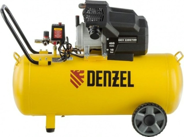 Компрессор поршневой Denzel DKV2200/100,Х-PRO [58079]