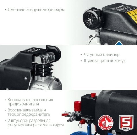 Компрессор поршневой ЗУБР КПМ-320-24