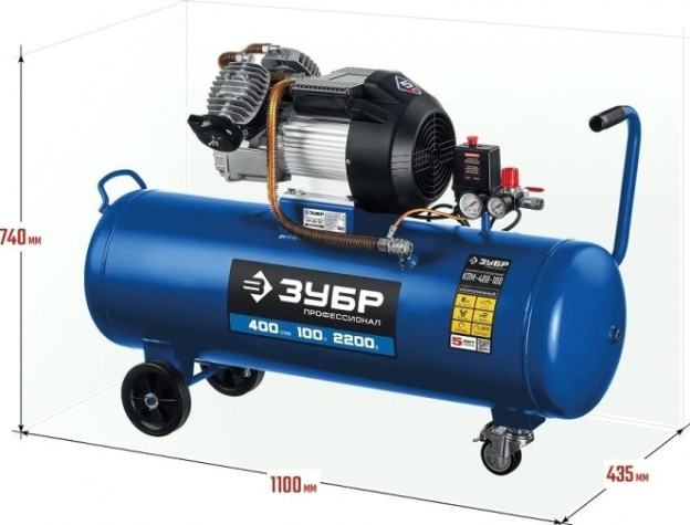 Компрессор поршневой ЗУБР КПМ-400-100 Компрессор поршневой ЗУБР КПМ-400-100