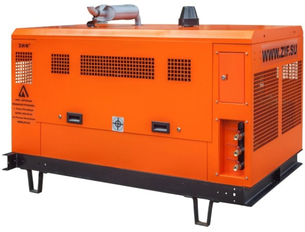 Компрессор винтовой передвижной дизельный ЗИФ ПВ-4/1,6 на раме в кожухе [ПК-00030706]