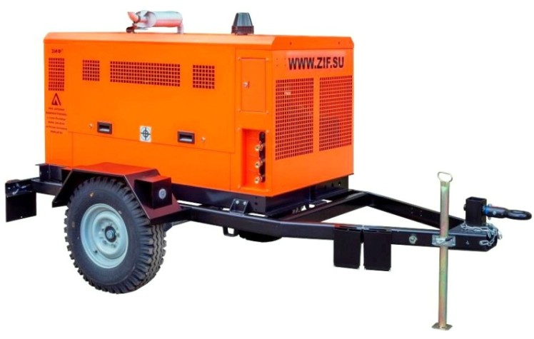 Компрессор винтовой передвижной дизельный ЗИФ ПВ-4/1,6 на раме в кожухе [ПК-00030706]