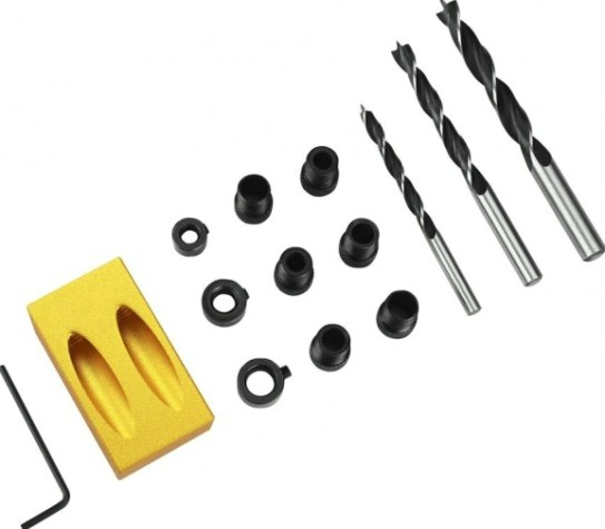 Кондуктор DEKO WWT14 для сверления наклонных отверстий + набор аксессуа [041-0226]