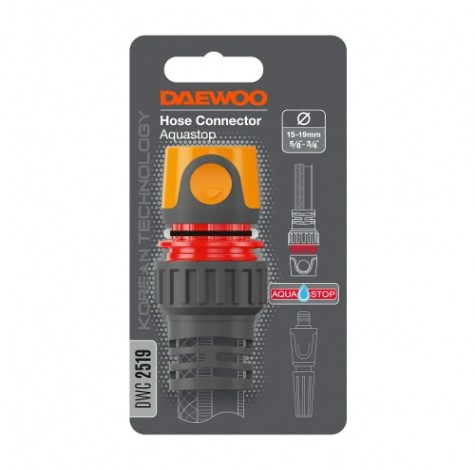 Коннектор DAEWOO DWC 2519 для шланга 15-19 мм (5/8”-3/4”) с аквастопом